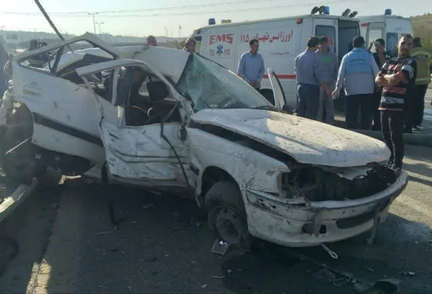 برخورد شدید پرشیا با گاردریل و پژو ۲۰۷ + آمار جانباختگان