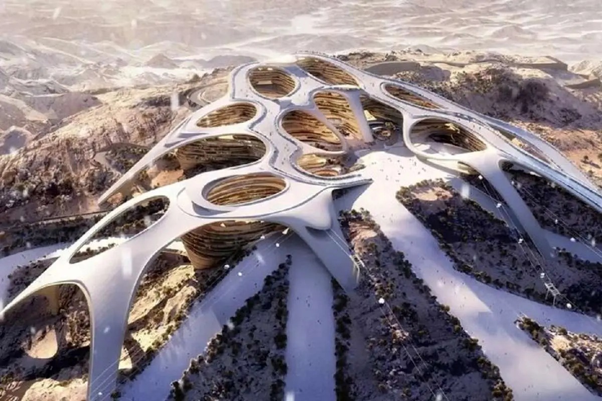 بازی‌های زمستانی آسیا در پیست اسکی بن سلمان وسط بیابان!
