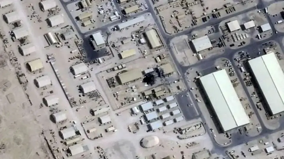 تصاویر جدید از حمله ایران به پایگاه العدید در قطر