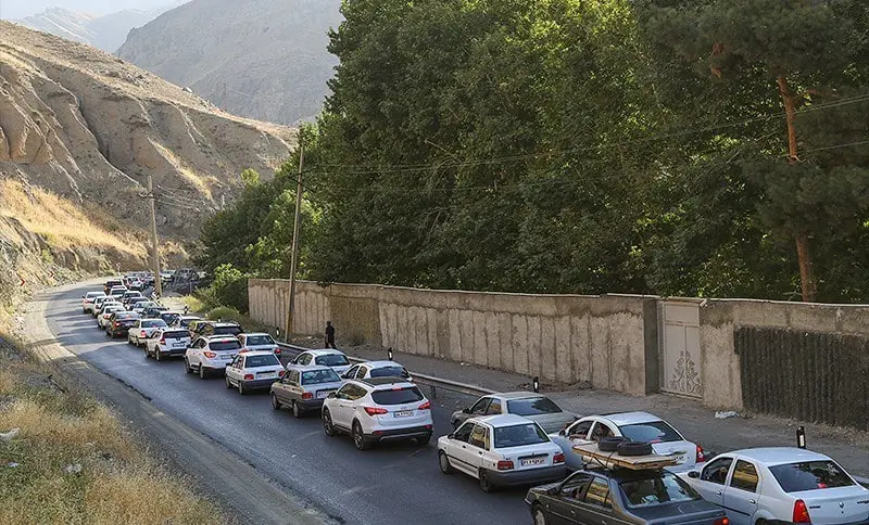 ترافیک سنگین در آخرین روزهای تابستان ۱۴۰۴