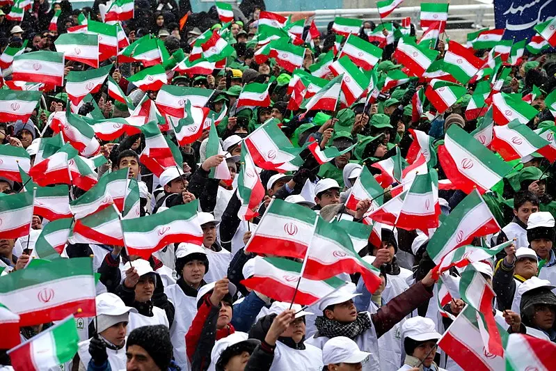 ببینید | فرزند رهبر انقلاب در راهپیمایی ۲۲ بهمن