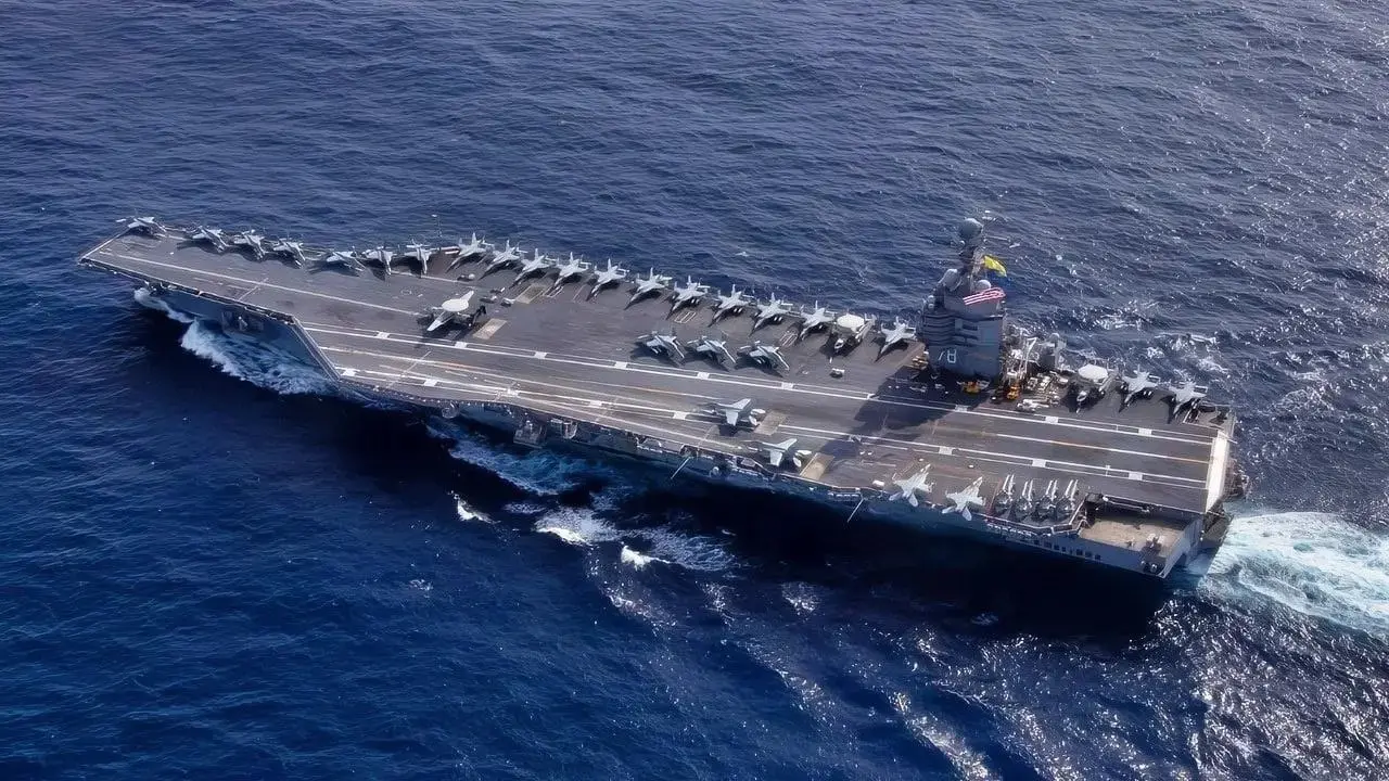 استقرار مجدد بزرگترین ناو آمریکا در خاورمیانه

