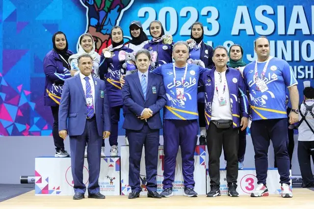 تیم وزنه‌برداری دختران ایران سوم آسیا شد
