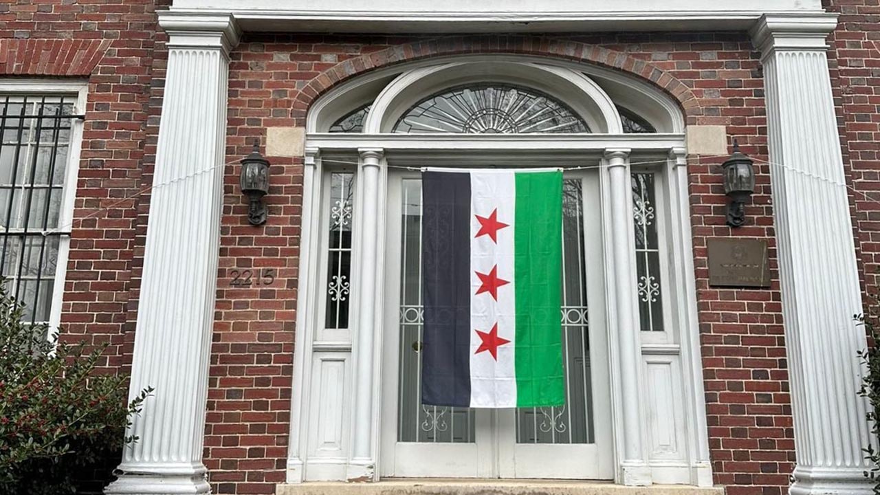 بازگشایی سفارت سوریه در آمریکا پس از ۱۱ سال + فیلم