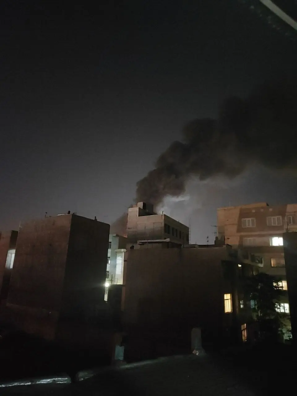 تصویری از آتشسوزی در شرق تهران