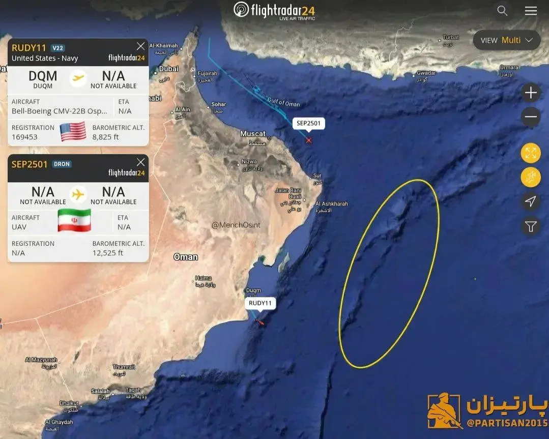 موقعیت احتمالی ناو آبراهام لینکلن روی نقشه مشخص شد