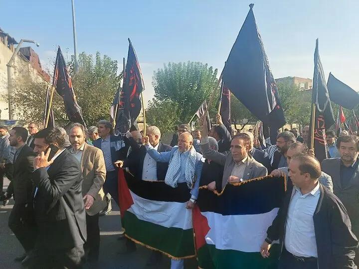راهپیمایی نمایندگان مقابل مجلس برای فلسطین|عکس