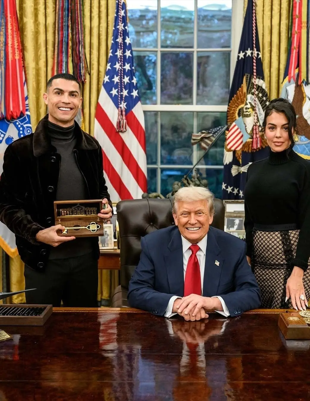 رونالدو و جورجینا در کاخ سفید