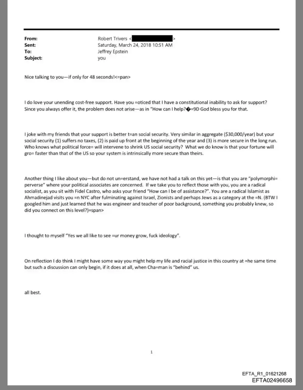 سند دیدار جفری اپستین و احمدی‌نژاد لو رفت!