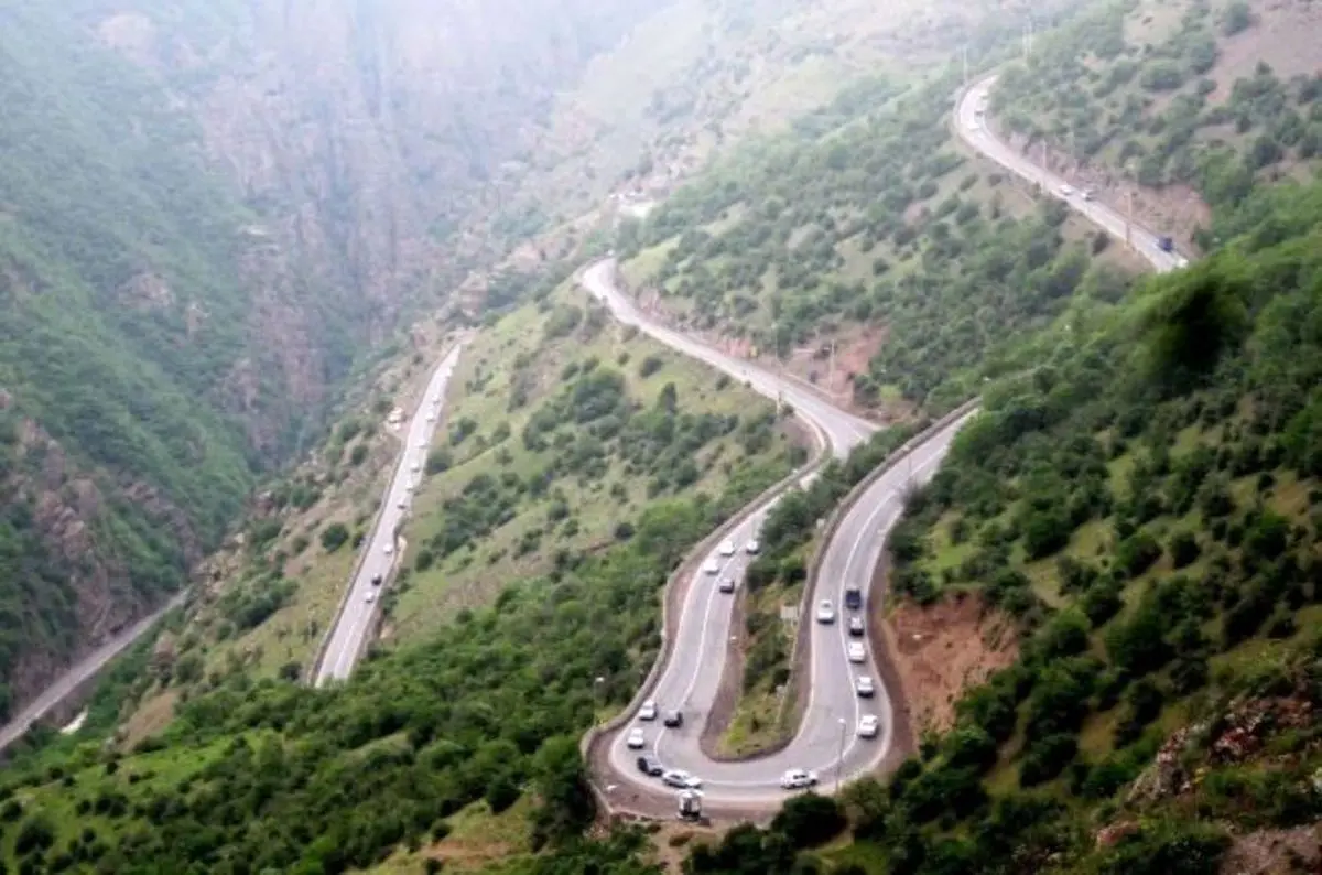 جاده هراز ۳ شب مسدود می‌شود