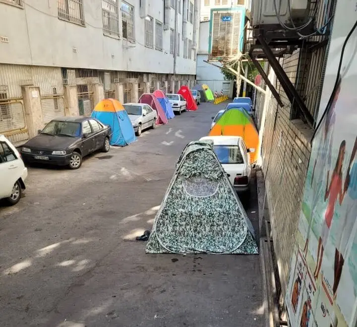 تصاویری تلخ از همارهان بیماران بیمارستان کودکان