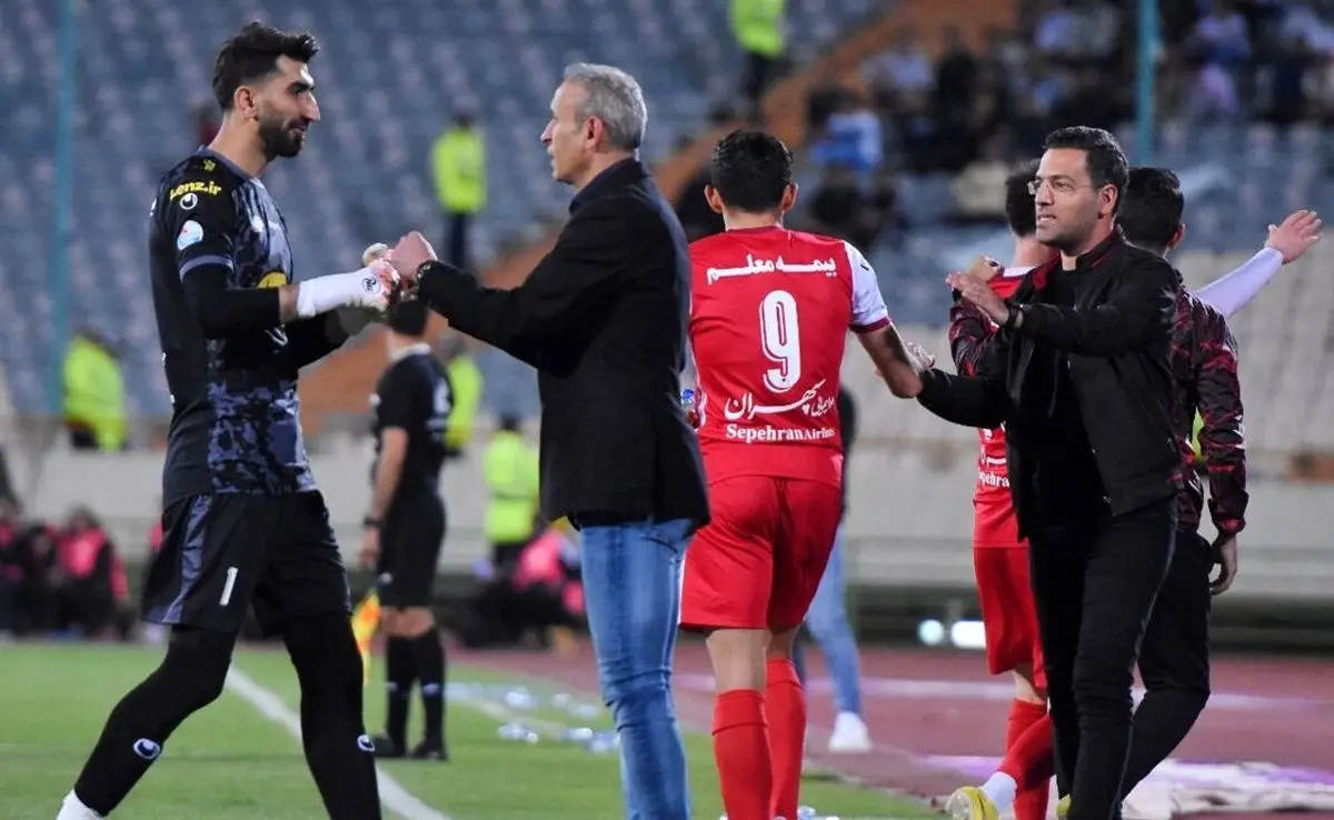 جر و بحث پرسپولیسی‌ها بعد از برد در استادیوم آزادی+عکس