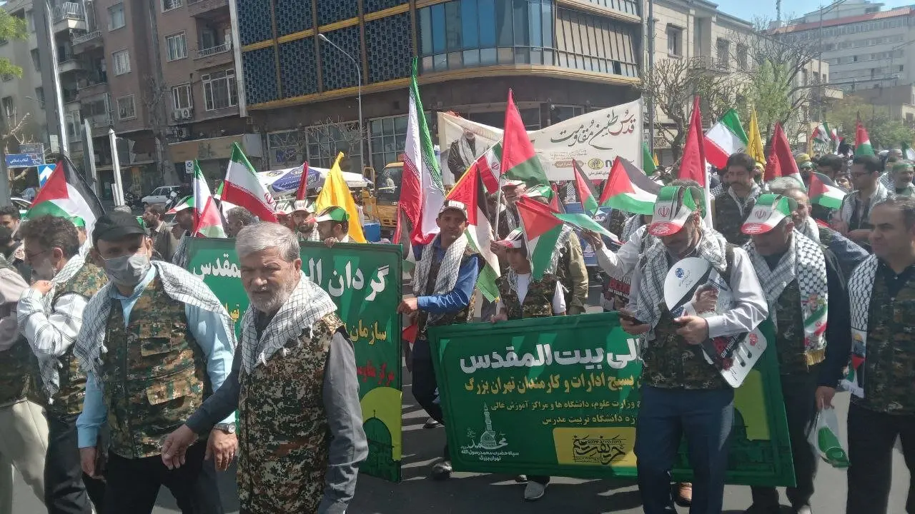 طوفان الاحرار در ایران ؛ حمایت از مردم غزه در راهپیمایی روز قدس
