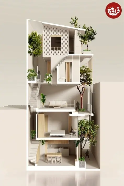 معماری جذاب یک خانۀ 4 در 4 متری در ژاپن + فیلم

