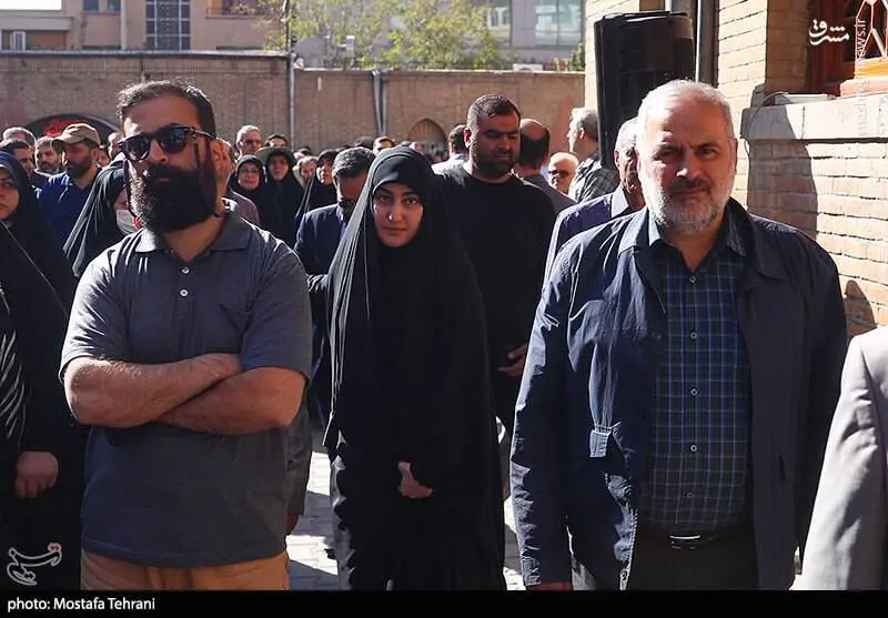 زینب سلیمانی در مراسم تشییع محمد کاسبی