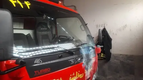 برخورد نارنجک با خودروی آتش‌نشانی /تصویر