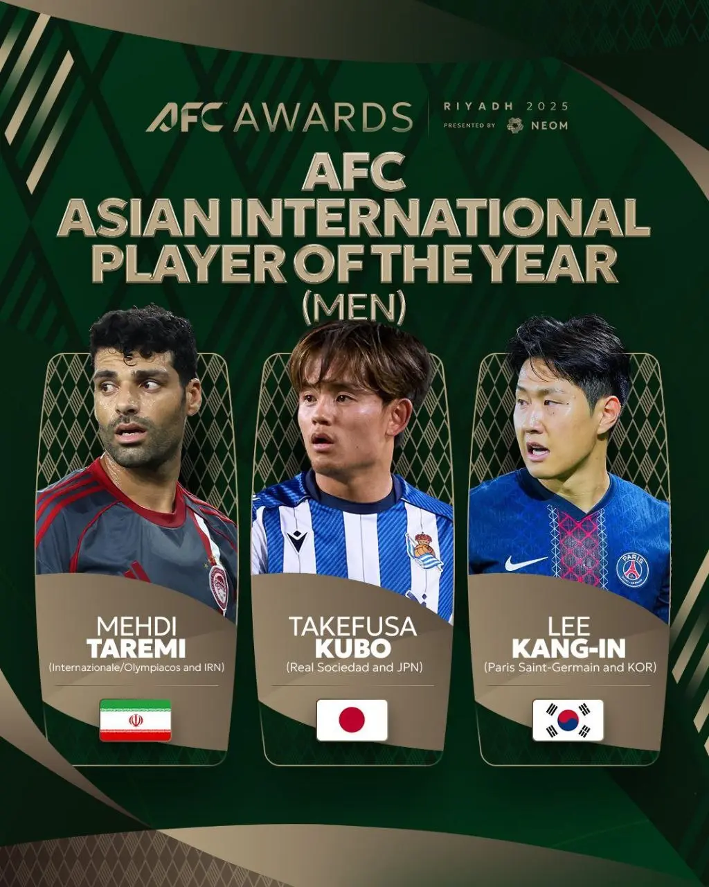 طارمی در پوستر AFC برای جایزه بهترین‌ لژیونر سال آسیا