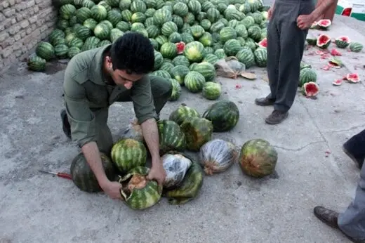 کشف محموله موادمخدر در بار هندوانه