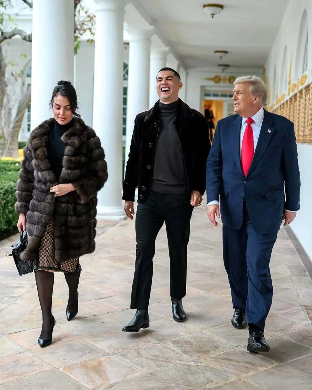 رونالدو و جورجینا در کاخ سفید