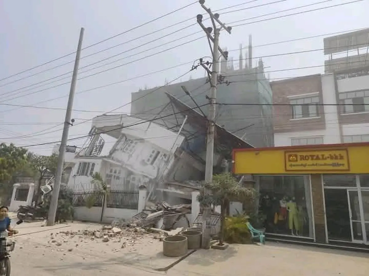 تصاویری وحشتناک از زلزله ۷.۷ ریشتری میانمار