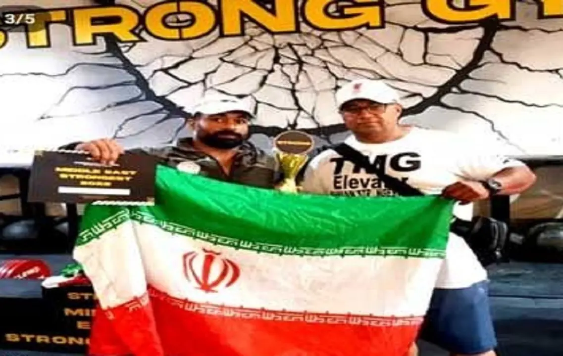 افتخارآفرینی قوی‌ترین مرد جهان در کاشان + عکس
