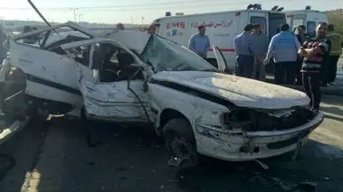 برخورد شدید پرشیا با گاردریل و پژو ۲۰۷ + آمار جان‌باختگان