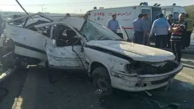برخورد شدید پرشیا با گاردریل و پژو ۲۰۷ + آمار جان‌باختگان