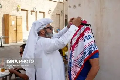 تصاویر جالب هواداران ایرانی در ورزشگاه الثومه