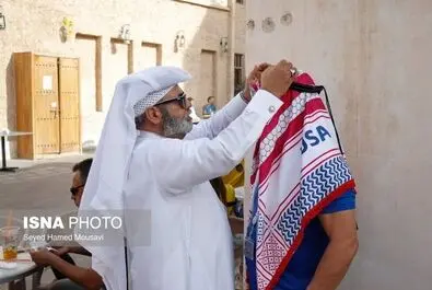 تصاویر جالب هواداران ایرانی در ورزشگاه الثومه