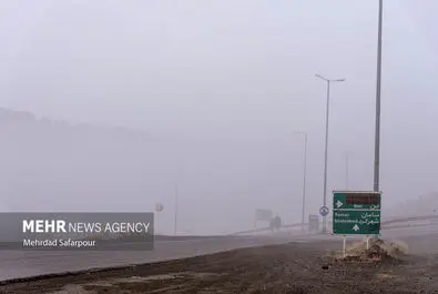 «زاینده رود» غرق در مه