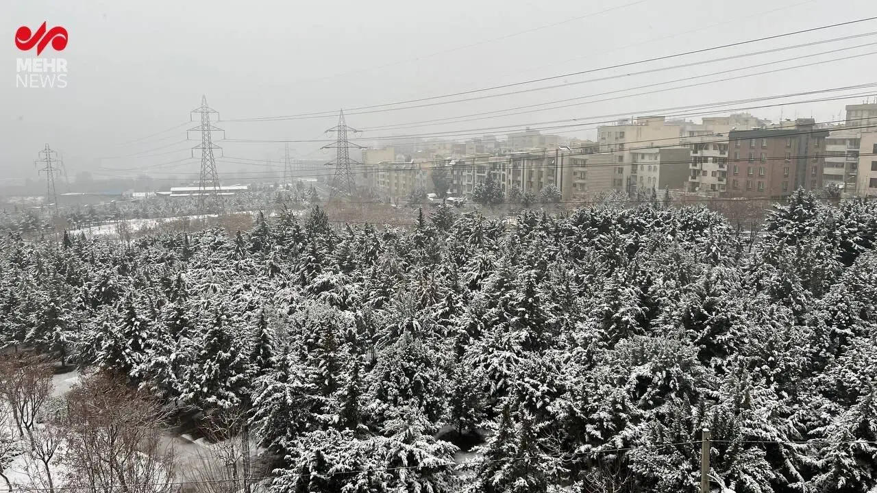 تصاویر چشم نواز از سد زیبای برفی اهر در زمستان +فیلم