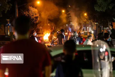 چند تصویر از ناآرامی های شنبه شب تهران