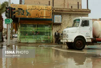 خیابان های زابل رودخانه شد