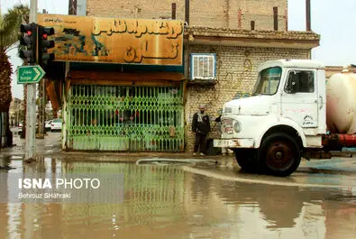 خیابان های زابل رودخانه شد