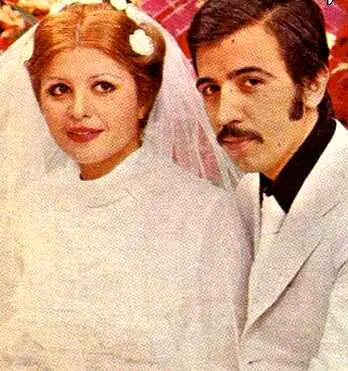 عکس عروسی علی حاتمی و زری خوشکام ۵۰سال پیش!

