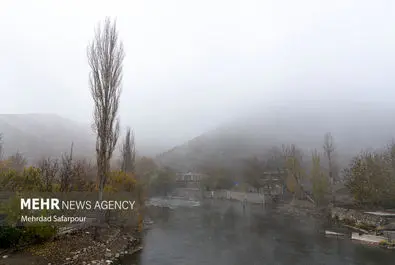 «زاینده رود» غرق در مه