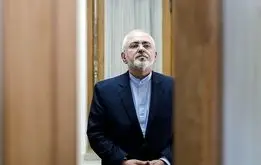 حضور ظریف در مراسم خطبه خوانی اربعین در حرم امام رضا + عکس