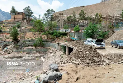 جاده چالوس پس از سیل