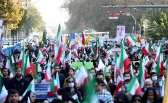 حضور چهره‌های سرشناس در راهپیمایی ۱۳ آبان+عکس