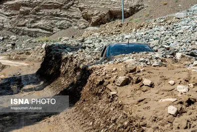 جاده چالوس پس از سیل