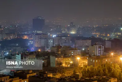 آلودگی شب‌های تهران