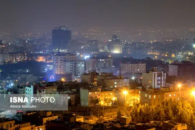 آلودگی شب‌های تهران