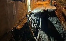 رانش ناگهانی یکی از معبرهای ماسوله + فیلم