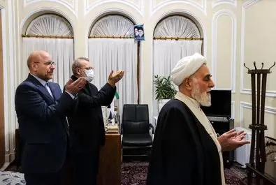 قالیباف میزبان ناطق نوری، حداد عادل و لاریجانی