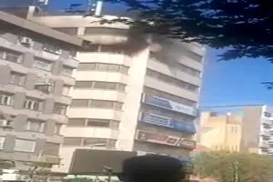 آتش‌سوزی در خیابان جمهوری تهران
