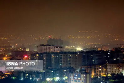آلودگی شب‌های تهران