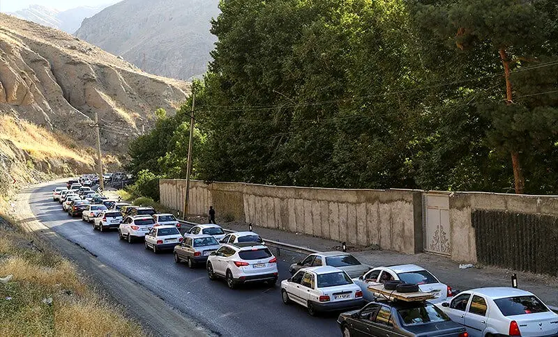 ترافیک سنگین در آخرین روزهای تابستان ۱۴۰۴