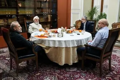 قالیباف میزبان ناطق نوری، حداد عادل و لاریجانی