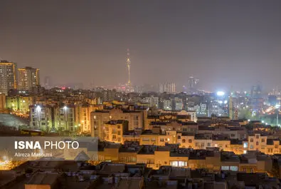 آلودگی شب‌های تهران