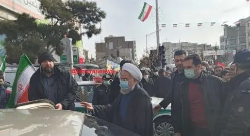 حضور حسن روحانی، واعظی و آذری جهرمی در راهپیمایی ۲۲ بهمن + عکس
